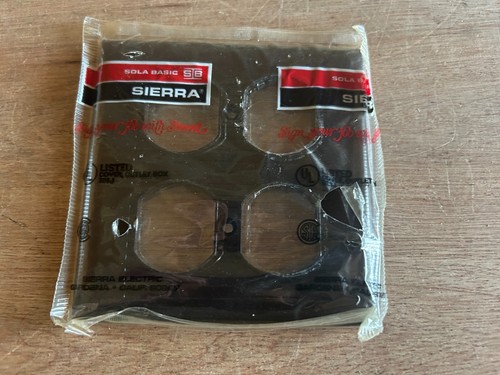 Sierra Double Duplex Cover Wall Plate Brown Ribbed Lot 9 Vtg Plastic Bakelite - Picture 17 of 24