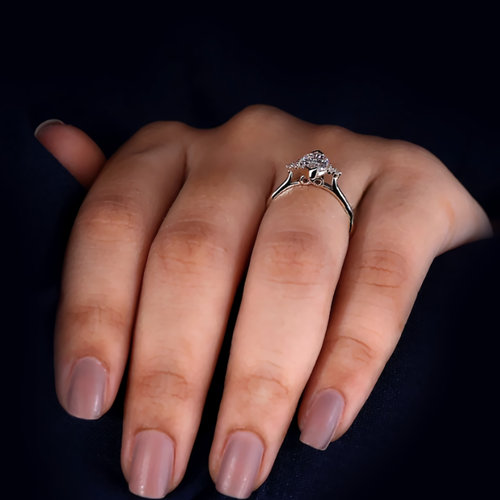 1.80 Ct IGI Lab Grown Marquise Cut Diamond Wedding Ring 950 Platinum  5 6 - Bild 8 von 15