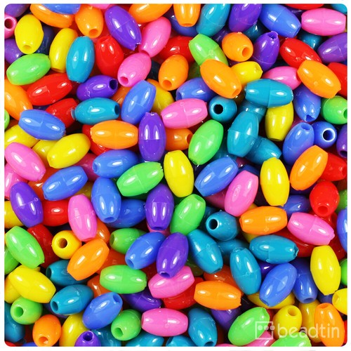 Cuentas artesanales de plástico de avena opacas BeadTin de 9 mm (500 piezas) - Color a elección - Imagen 6 de 18