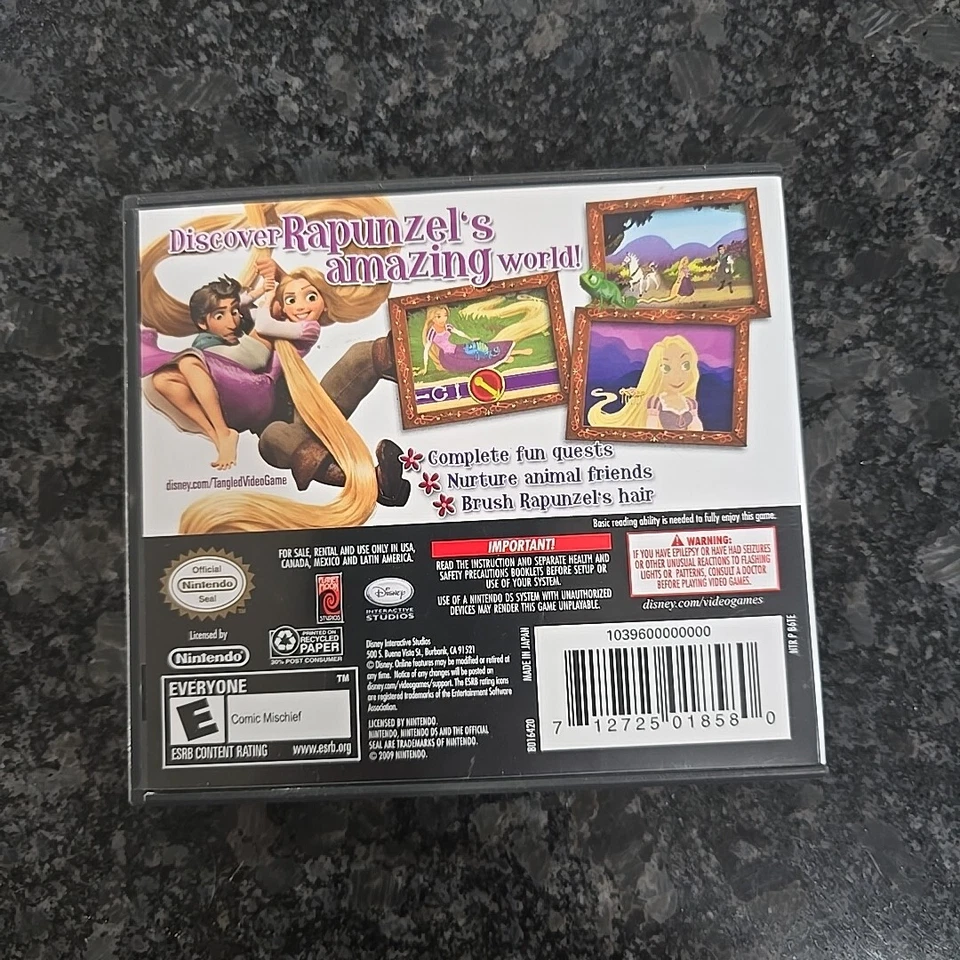 Tangled (Nintendo DS)  Lite Dsi 3DS XL 2DS Complete W/ Manual And Poster Disney - Image 4 of 4