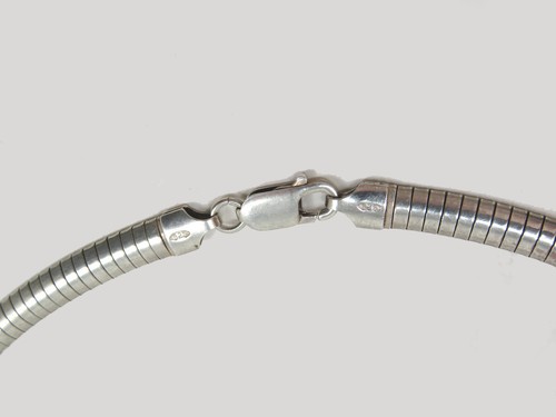 Collana Flessibile In Argento ° ARGENTO STERLING ° Collana ° Collana - Foto 10 di 12