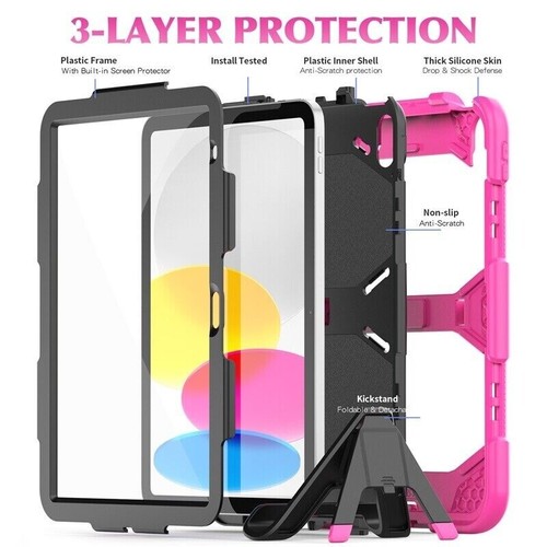 Funda resistente con soporte de pantalla para iPad 10/9/8/7/6/5th Mini Air Pro 11" 2025 - Imagen 5 de 73