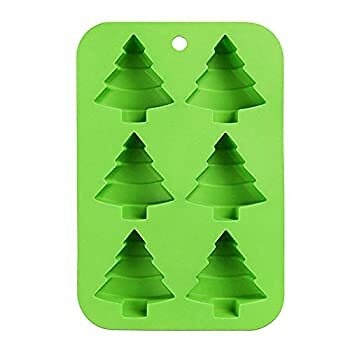6 moldes de jabón hechos a mano para hornear pastel de silicona árbol de Navidad - Imagen 4 de 5