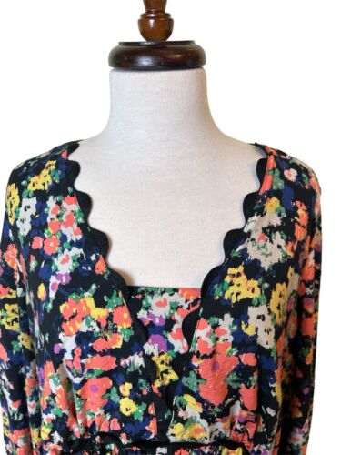 Anthropologie By Maeve Mini Dress Piper Floral Size 2X Baby Doll Peasant - Picture 5 of 13