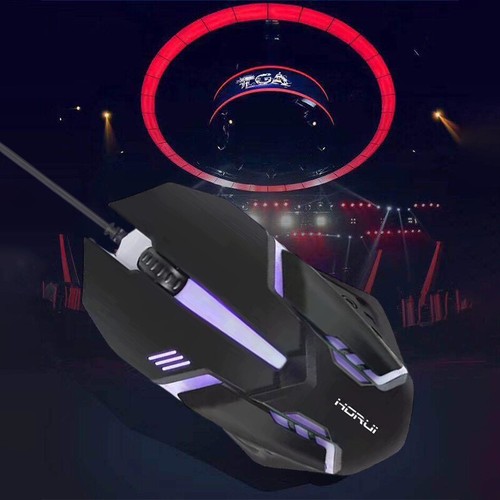 E--sports mouse da gioco a led colorato mouse USB per PC per laptop desktop _tm - Zdjęcie 5 z 12