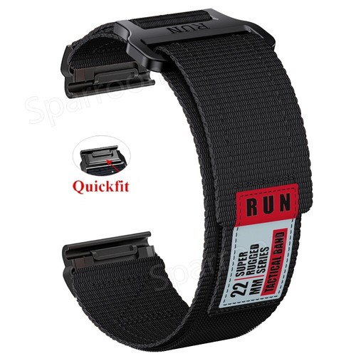 QuickFit Nylon Watch Band Strap For Garmin Fenix 6 6X Pro 5 5X 7 7X 3HR Instinct - Picture 4 of 33