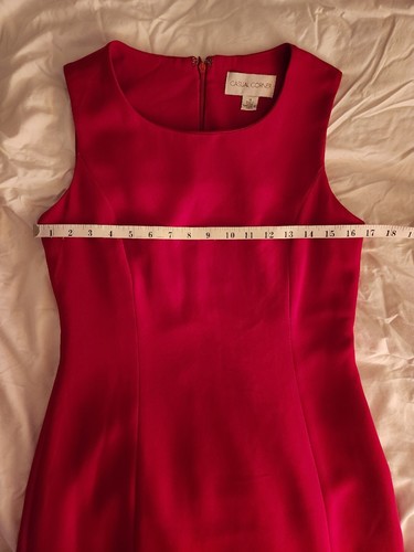 Casual Corner Set Suit Sz 6 Sheath Dress Sz 4 Red Pre-owned - Picture 9 of 22