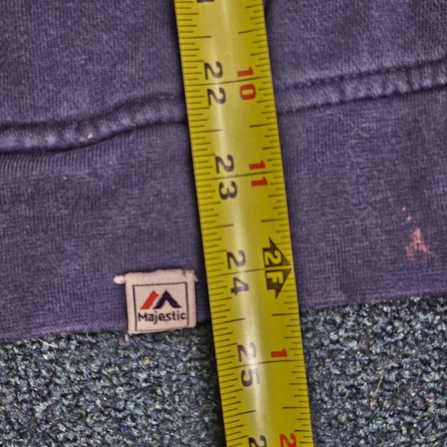 Stains* Boston Red Sox Majestic Adult Hoodie Sweatshirt Large Blue Red Patch Q6b - Picture 6 of 13