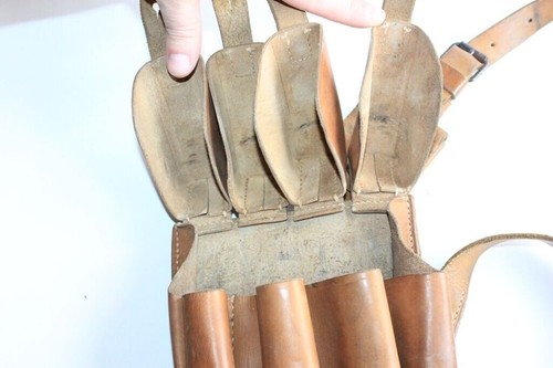 🔴🔴10"Militaria leather brown MAGAZINE BAG Holster 26cm - Picture 2 of 6