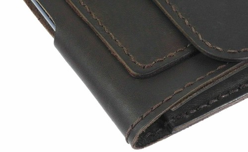 FUNDA CLÁSICA FUNDA DE CUERO ARTESANAL CON 2 BOLSILLOS PARA TARJETAS PARA IPHONE - Imagen 7 de 58