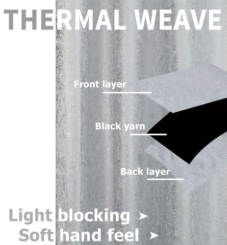 Kate Aurora Metalico Blackout Chic Ojal Top Cortinas Ventana - Colores Surtidos - Imagen 6 de 33