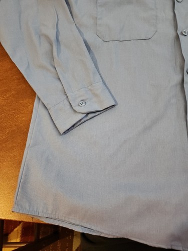 Dickies Herren LARGE L/S Blau Button Down Arbeitshemd Neu mit Etikett. GB7 - Bild 4 von 13