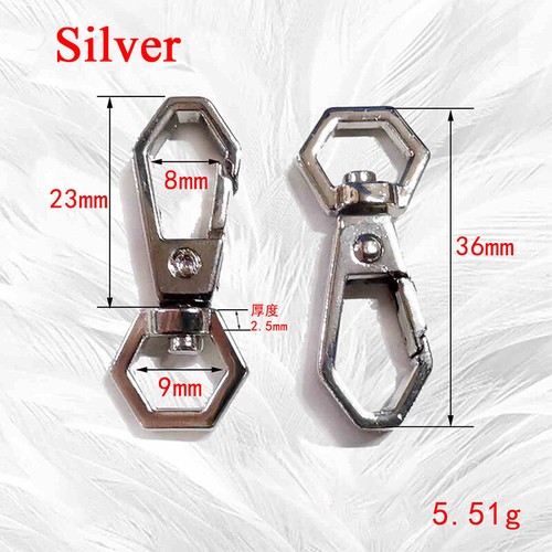 Metal Rhombus Keyring Swivel Lobster Spring Key Snap Pendant Locking Hook Buckle - Picture 7 of 12