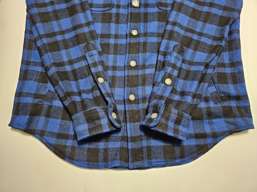 Nuevo con etiquetas Chaqueta Polo Ralph Lauren para Hombre Azul Medio Búfalo a Cuadros Franela Lana - Imagen 8 de 22
