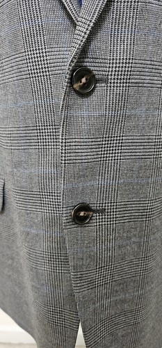 Blazer Abrigo Deportivo Lauren Ralph Lauren a Cuadros Talla 44R Gris Azul - Imagen 5 de 13