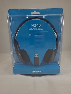Logitech USB Headset H340, Stereo, USB Headset for Windows and Mac - Black