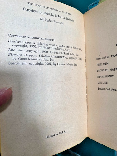 Robert A. Heinlein vintage sci-fi PB lot GLORY ROAD, METHUSELAH'S CHILDREN, more - Foto 7 di 21