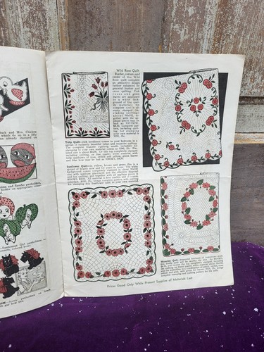 Charming Vintage 1940's "Star Designs" Quilt Pattern Booklet - Good - Picture 5 of 9