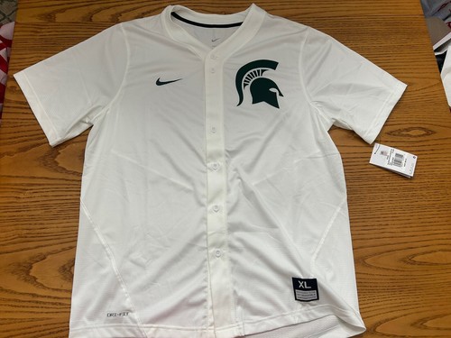MICHIGAN STATE SPARTANS MENS REPLICA SEWN BASEBALL JERSEY SIZE MENS XL NWT