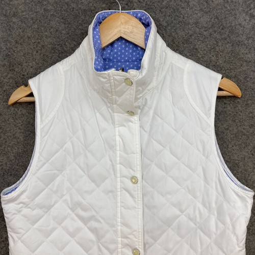 Peter Millar Womens Vest Size S Small Golf Reversible White Zip Pockets 12404 - Picture 3 of 14