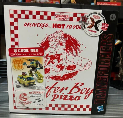 Transformers Code Red Stranger Things Collaborative Surfer Boy Pizza New In Hand - Picture 2 of 6