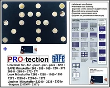 Coin Trays 40 Round Compartments 26mm Coins Blue SAFE 190 + 194 PRO Slipcase