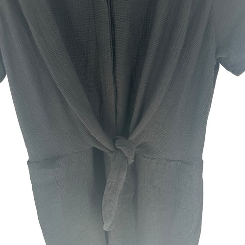 Chico's 1 Damenkleid 8 schwarz Kurzarm strukturiert Taillentaschen zum Binden NEU 109 $ - Bild 11 von 18