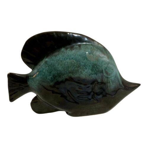 Vintage Blue Mountain Pottery Sun Fish Figurine Green/Black (has a small chip) - Picture 3 of 6
