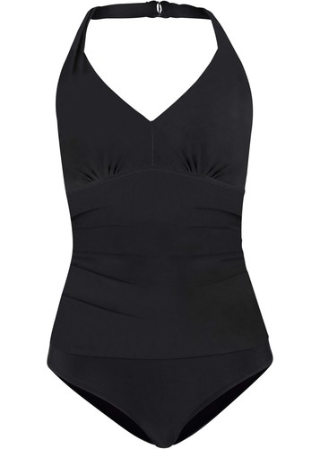 Neckholder Badeanzug Gr. 36 Schwarz Damen Bademode Badeanzug Einteiler Neu
