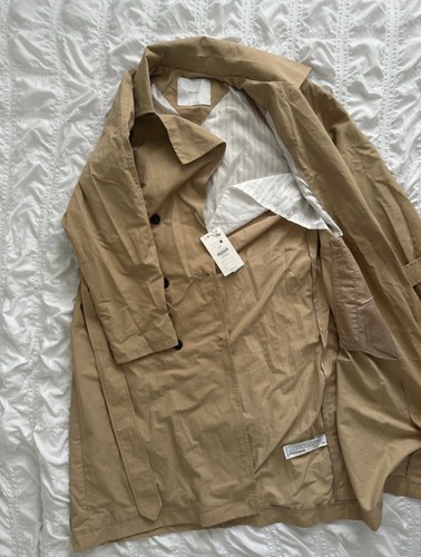 Bershka Women’s Beige Trench Coat Size L – New with Tags - Picture 4 of 4