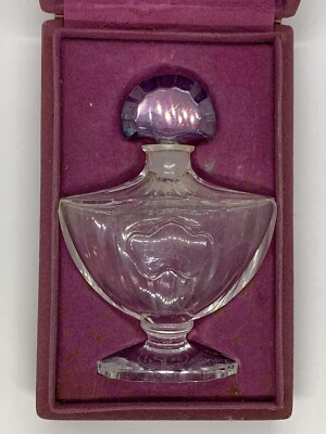 Seltener Vintage Guerlain Baccarat Shalimar Parfum Flakon mit Originalkarton.