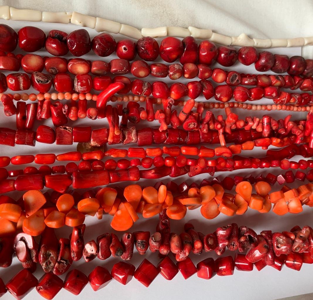 18 Types Assorted Sea Coral Beads Mix - Center-Drilled For Jewelry Making 9 thumbnail image