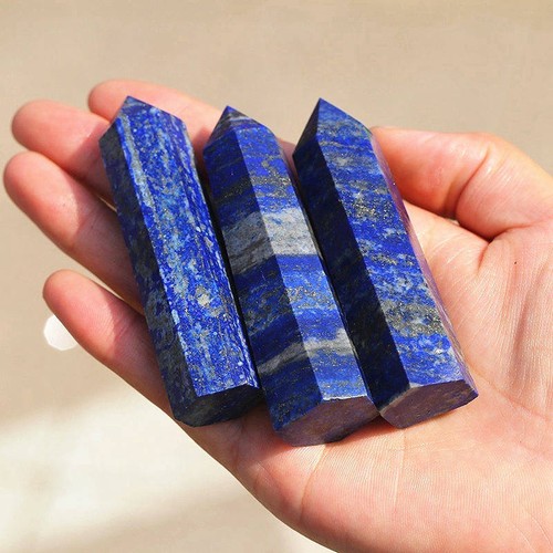 6-7cm Natural Lapis Lazuli Quartz Crystal Point Wand Stone Obelisk Healing Reiki - Picture 7 of 12