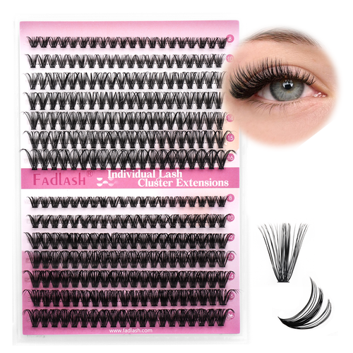 Fadlash Volume lash Cluster eyelash extension individual lashes 10D-40D C/D Curl - Picture 25 of 25