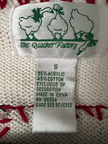 Quacker Factory Button Flag Tunic Sweater w/Whipstitching Women's Small Cream - Picture 12 of 14