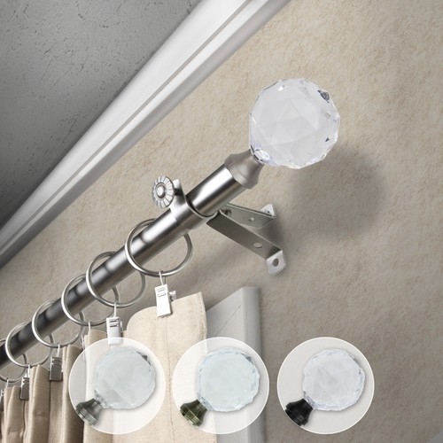 Sparkle 3/4” Adjustable Window Drapery Curtain Rod 18"-170" (5 sizes, 3 colors) - Picture 6 of 7