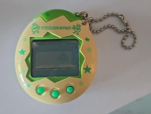 BANDAI 1997 Edition Tamagotchi White & Green 💚 Tsu Chi Male OTSUCHI Used /faded - Bild 4 von 7