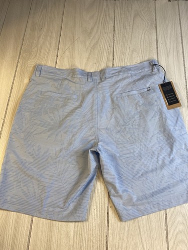 Travis Mathew Shorts Mens 38 Heather Blue Street Art Floral Performance Golf NWT - Picture 3 of 11