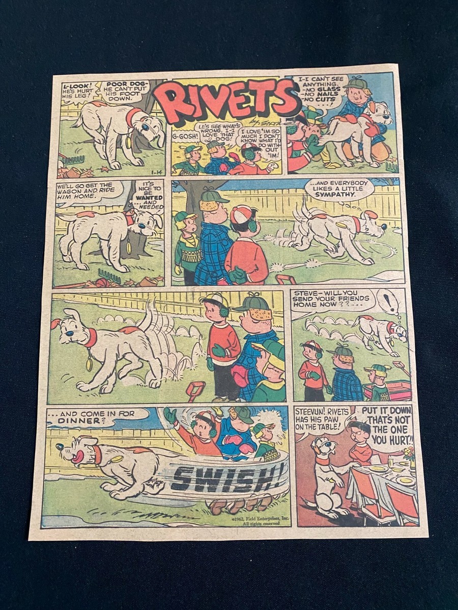 comic  art  propaganda 175ページ　コミックアート T07 RIVETS by George Sixta Lot of 8 Sunday Tabloid Full Page