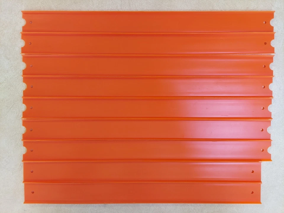 Lot of 9 Hot Wheels Orange Track 17" Long Tracks - Image 2 of 4