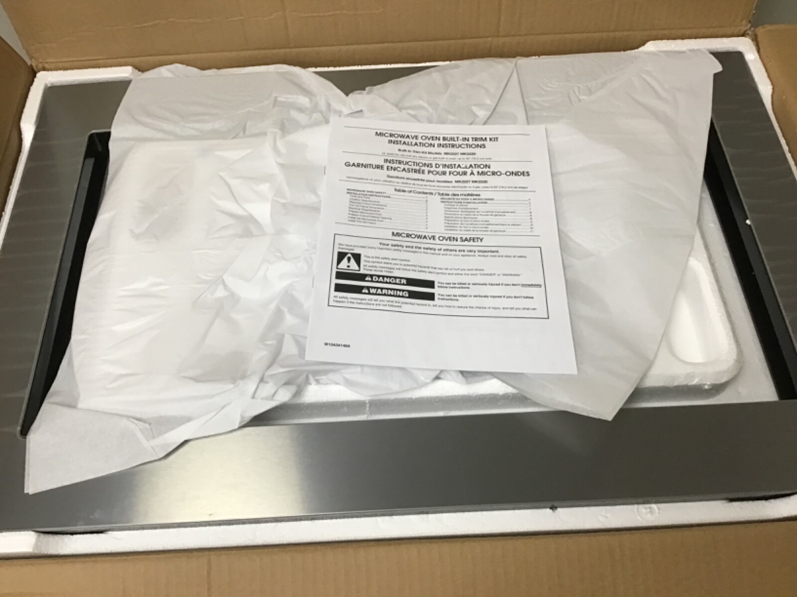 Whirlpool 30in. Microwave Trim Kit in Stainless Steel MK2220AZ