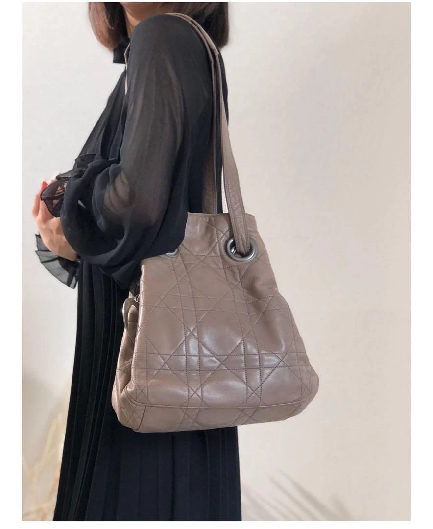 Sac bandoulière Dior Dior cuir verni cannage