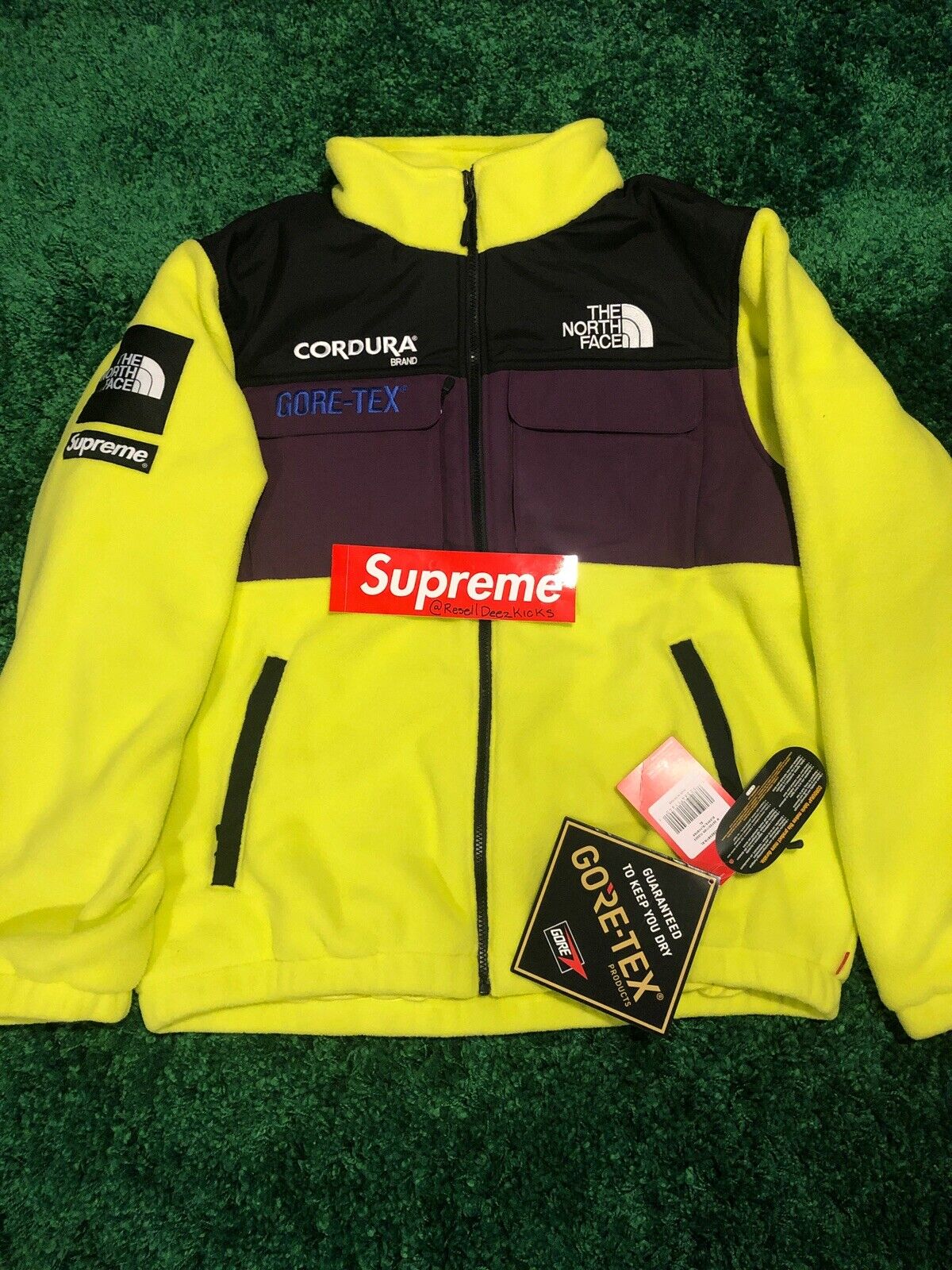 Supreme The North Face Expedition Fleece Cordura Gore Tex Sulphur Jacket TNF XL