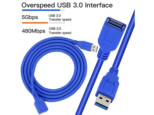 USB 3.0 Extension Cable High Speed Extender Cord Adapter Type A Male to Female - Picture 3 of 10