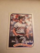 VINTAGE 1989 Topps #487 Scott Lusader Tigers /w Free Sleeve