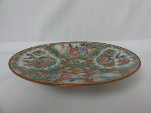 Antique Chinese Porcelain Rose Medallion Plate 7 1/8" - Picture 3 of 12