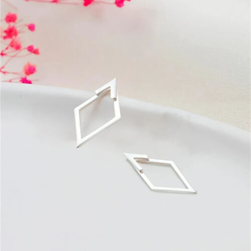 HINGUCKER Edelstahl Ohrringe Silber Gold Damen Ohrstecker Mode Schmuck Geschenk - Bild 2 von 3