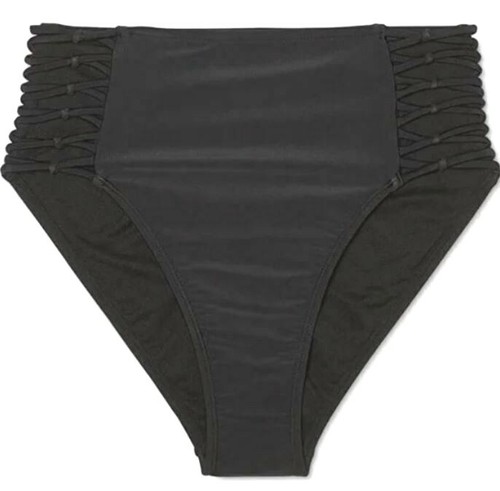 Xhilaration Junior Women's Strappy Knotted High Waist Cheeky Bikini Bottom, S - Picture 3 of 4