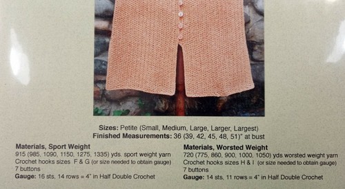 Oat Couture Crochet Pattern SEASIDE BLOUSE Vest Sweater 2006 PH610 Petite-XXL - Picture 2 of 2