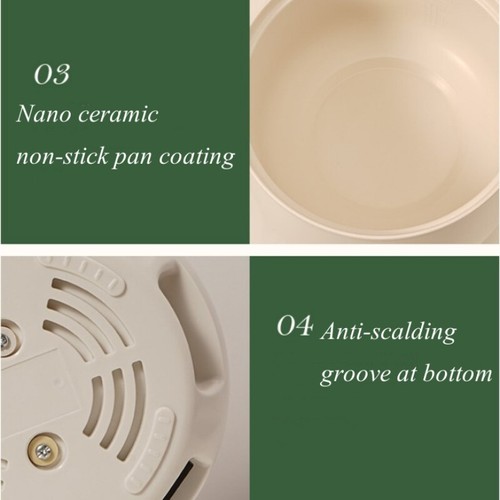 1.6L Electric Rice Cooker Multi Cooker Porridge Soup Porridge Cooking Hot Pot - Picture 10 of 16